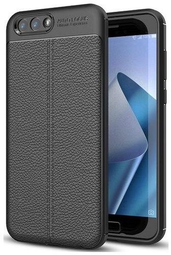 TopQ Asus ZenFone 4 Max ZC554KL Silicone Leather Black 23456 - Phone Case - Main image