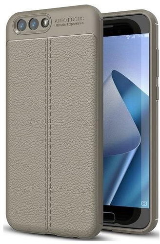 TopQ Asus ZenFone 4 Max ZC554KL Silicone Leather Grey 23455 - Phone Case - Main image