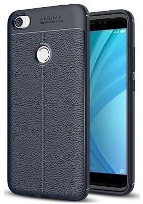 TopQ Xiaomi Redmi Note 5A Leather silicone blue 22746 - Phone Case - Main image
