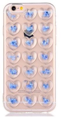 TopQ iPhone 7 silicone 3D heart blue 21193 - Phone Case - Main image