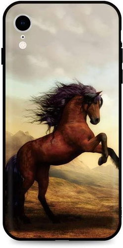 TopQ iPhone XR silicone Brown Horse 49088 - Phone Cover - Main image