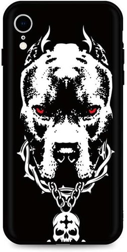 TopQ iPhone XR silicone Fighting Dog 49071 - Phone Cover - Main image