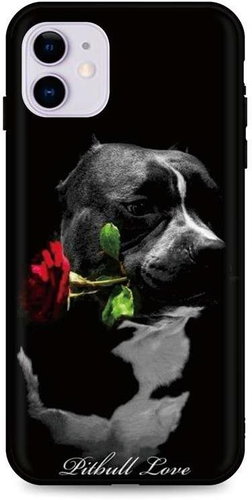TopQ iPhone 11 silicone Pitbull Love 48930 - Phone Cover - Main image