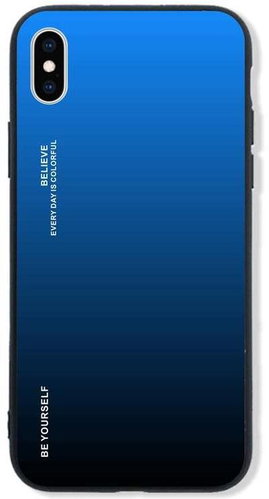 TopQ LUXURY iPhone XS solid iridescent blue 48878 - Phone Cover - Main image