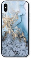 TopQ LUXURY iPhone XS solid Marble Blue 48856 - Phone Cover