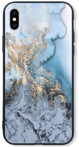 TopQ LUXURY iPhone XS solid Marble Blue 48856 - Phone Cover - Main image