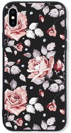TopQ LUXURY iPhone XS hard Black Roses 48852 - Phone Cover