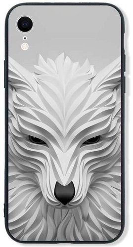 TopQ LUXURY iPhone XR solid White wolf 48766 - Phone Cover - Main image