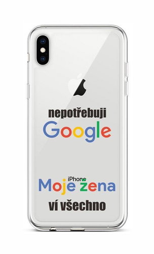 TopQ iPhone XS silicone Google 48527 - Phone Cover - Main image
