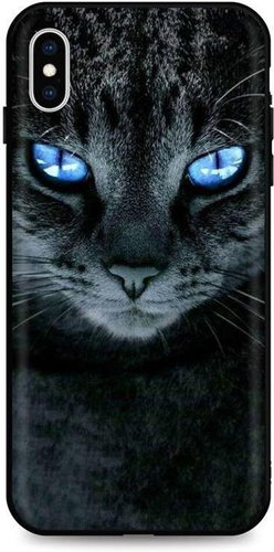 TopQ iPhone XS silicone Dark Cat 49199 - Phone Cover - Main image