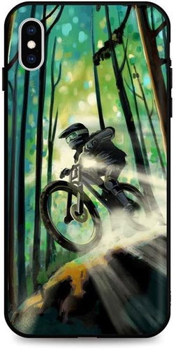 TopQ iPhone XS silicone Mountain Bike 49196 - Phone Cover - Main image