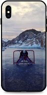 TopQ iPhone XS silikón Hockey Goalie 49194 - Kryt na mobil