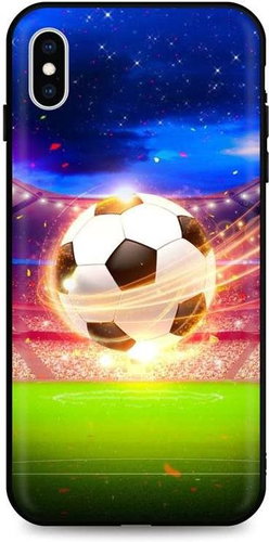 TopQ iPhone XS silicone Football Dream 49177 - Phone Cover - Main image