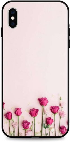 TopQ iPhone XS silicone Roses 49171 - Phone Cover - Main image