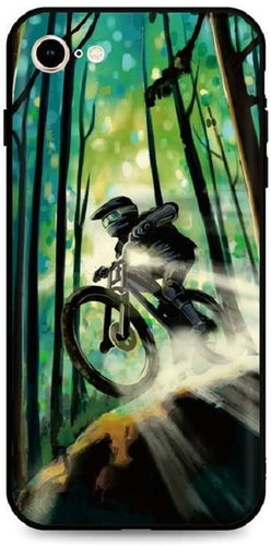 TopQ iPhone SE 2020 silicone Mountain Bike 49318 - Phone Cover - Main image