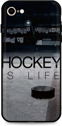 TopQ iPhone SE 2020 silicone Hockey Is Life 49291 - Phone Cover - Main image