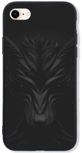 TopQ LUXURY iPhone SE 2020 solid Black Wolf 49231 - Phone Cover - Main image