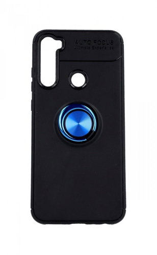 TopQ Xiaomi Redmi Note 8T silicone black with blue ring 47063 - Phone Case - Main image