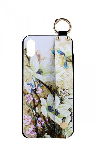 TopQ iPhone XS silicone Retro Flower 1 49521 - Phone Cover - Main image