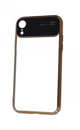 TopQ iPhone XR silikon Lens zlatý průhledný 49472 - Kryt na mobil - Hlavní obrázek