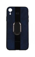 TopQ iPhone XR silicone Auto Focus blue with ring 49502 - Phone Cover