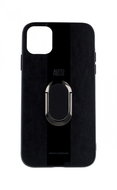 TopQ iPhone 11 silicone Auto Focus black with ring 49492 - Phone Cover