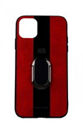 TopQ iPhone 11 silicone Auto Focus red with ring 49490 - Phone Cover