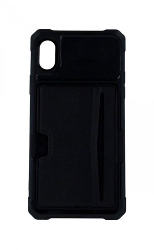 TopQ iPhone XR Silicone Credit Card Black 49469 - Phone Cover - Main image