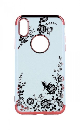 TopQ iPhone XS silicone Flower white 49449 - Phone Cover - Main image