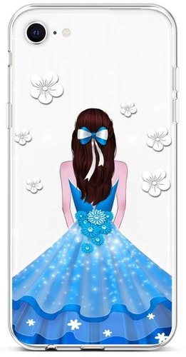 TopQ iPhone SE 2020 silicone Blue Princess 49591 - Phone Cover - Main image