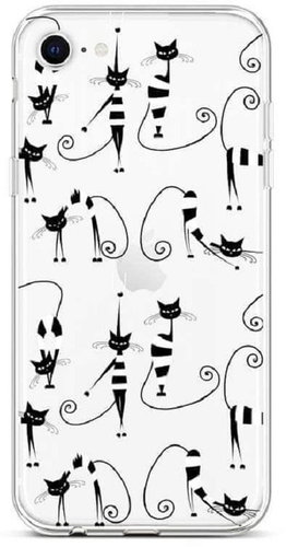 TopQ iPhone SE 2020 silicone Cats 1 49582 - Phone Cover - Main image