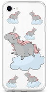 TopQ iPhone SE 2020 silicone Grey Unicorns 49574 - Phone Cover