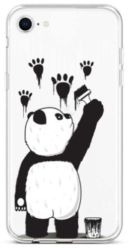 TopQ iPhone SE 2020 silicone Rebel Panda 49566 - Phone Cover - Main image