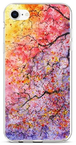 TopQ iPhone SE 2020 silicone Abstract Tree 49558 - Phone Cover - Main image