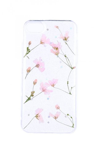 TopQ iPhone SE 2020 silicone Flowers pink 49382 - Phone Cover - Main image