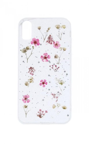 TopQ iPhone XS silicone Flowers pink mix 49376 - Phone Cover - Main image