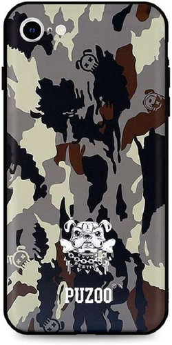 TopQ iPhone SE 2020 3D silicone camouflage with bulldog 49730 - Phone Cover - Main image