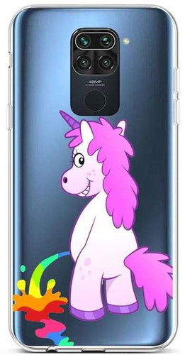 TopQ Xiaomi Redmi Note 9 silicone Red Unicorn 50027 - Phone Cover - Main image