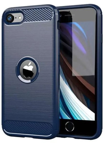 TopQ iPhone SE 2020 silicone blue 49615 - Phone Cover - Main image