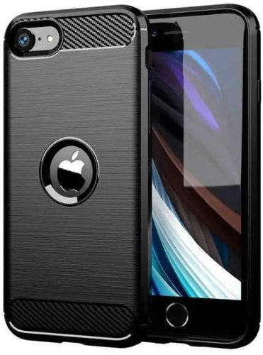 Forcell iPhone SE 2020 silicone black 49421 - Phone Cover - Main image