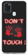 TopQ Samsung A21s silicone Don't Touch Red 50397 - Phone Cover