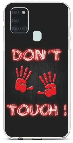 TopQ Samsung A21s silicone Don't Touch Red 50397 - Phone Cover - Main image