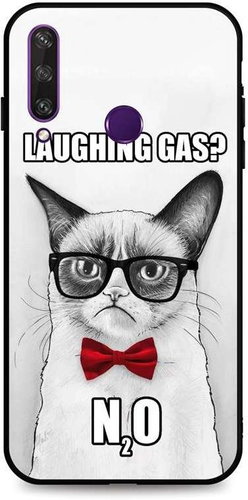TopQ Huawei Y6p 3D silicone Grumpy Cat 50332 - Phone Cover - Main image