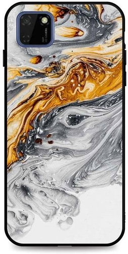 TopQ LUXURY Huawei Y5p solid Marble grey-gold 50177 - Phone Cover - Main image