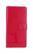 TopQ Samsung A21s booklet Dark pink tree owls 50714 - Phone Cover