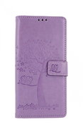 TopQ Samsung A21s booklet Light purple tree owls 50712 - Phone Cover