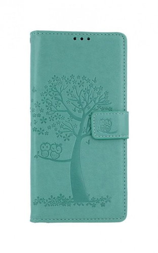 TopQ Samsung A21s booklet Green tree owls 50711 - Phone Cover - Main image