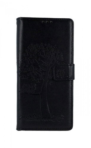 TopQ Samsung A21s booklet Grey tree owls 50708 - Phone Cover - Main image