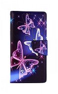 Phone Cover TopQ Xiaomi Redmi Note 9 book Blue with butterflies 50602 - Kryt na mobil