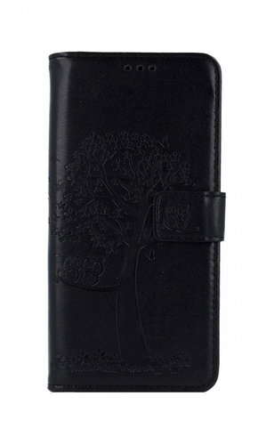 TopQ Huawei Y6p booklet Black tree owls 50723 - Phone Cover - Main image